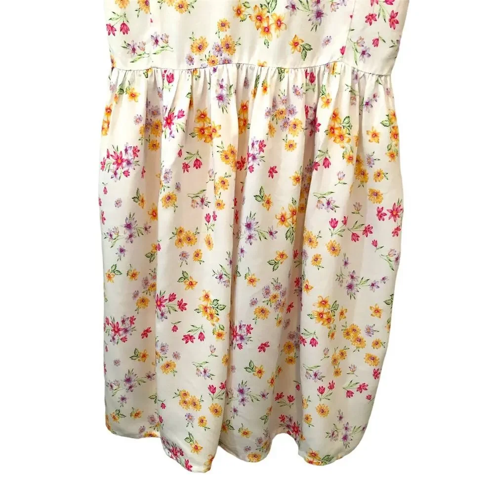 The Children’s Place Dress  White All over Floral Size M 6X/ 7- NEW